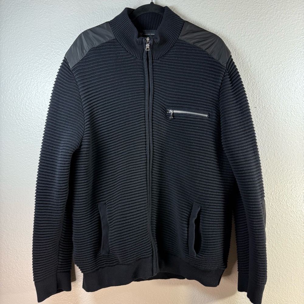 I.N.C international concept Men's Black Ribbed Sweater SZ:XXL